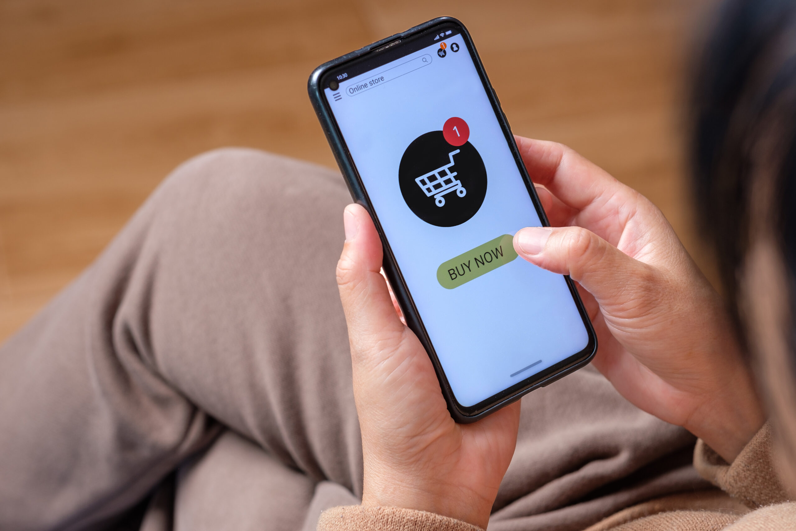 Mobilbarát webshop felület vásárlási folyamat közben